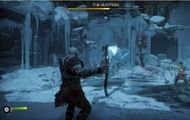Read below to learn how to slay the Huntress mini-boss and obtain the Winter’s Bite runic attack (Image via Santa Monica Studio)